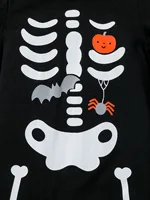 2024 New Fashion Style Baby Boys Long Sleeve For Halloween Bat Costume Jumpsuit With Hooded 2