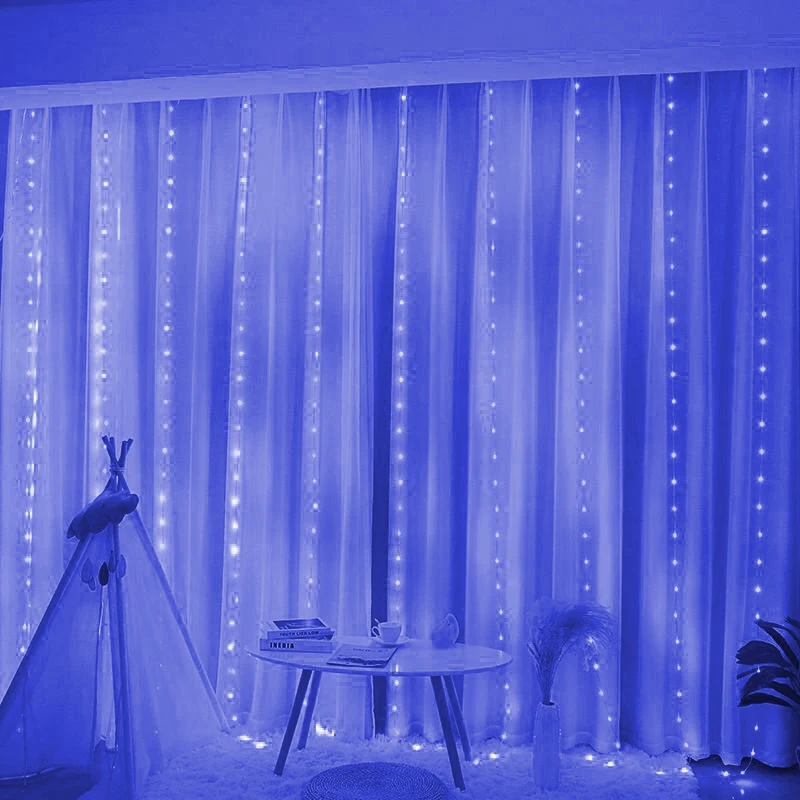 thumbnail image 1 of Christmas Fairy Bedroom USB Curtain Light String with Remote New Year Gifts Xmas Tree Pendant Navidad Home Party Decoration Noel, 1 of 5