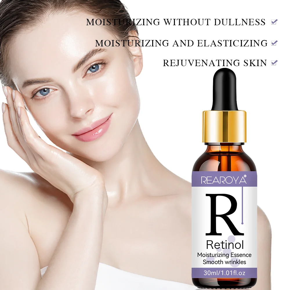 REAROYA Retinol Essence Smoothes Wrinkles Reduces Fine Lines Reduces Traces Caused By Age Tightens Strengthens Skin Elasticity 3
