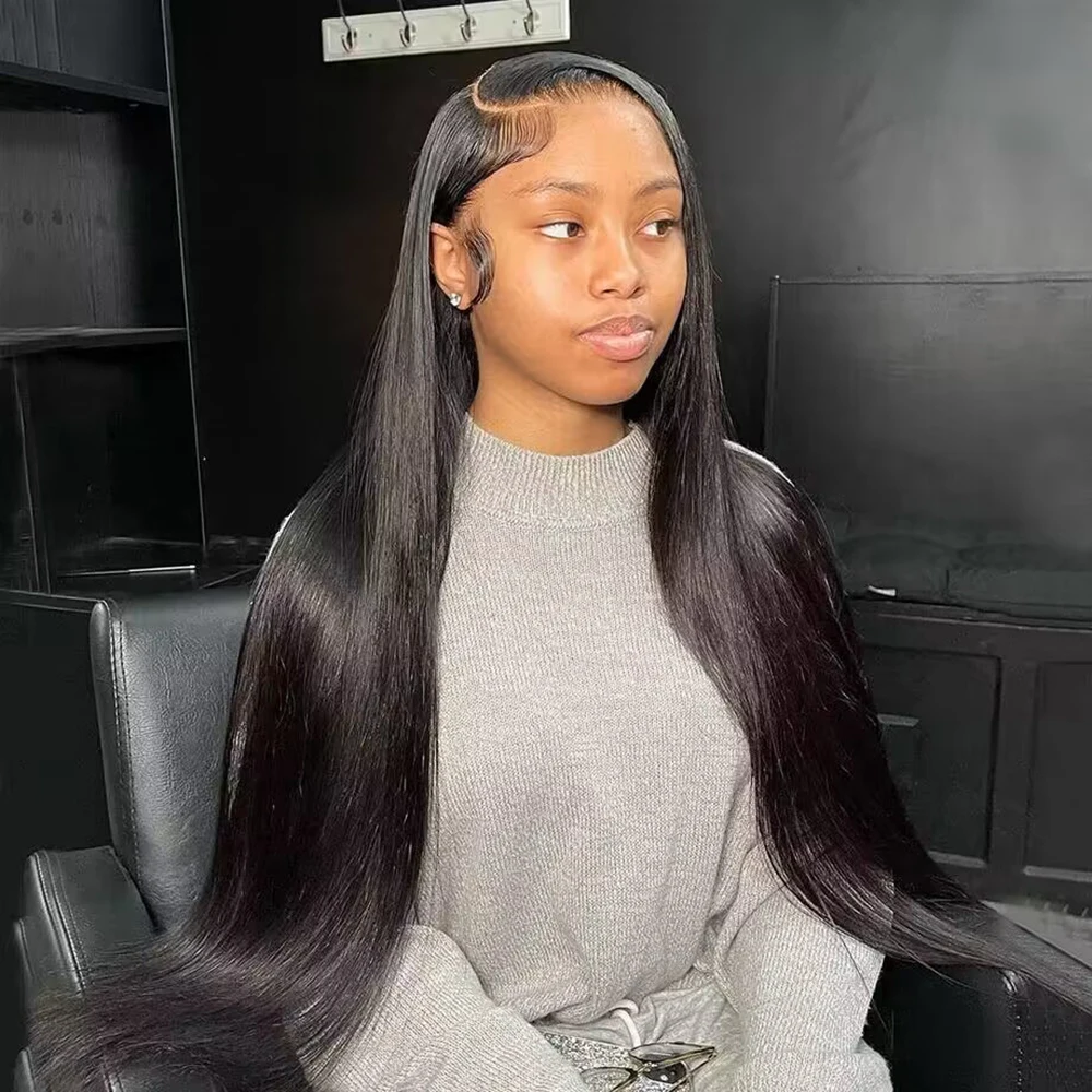 40 52 Inch Bone Straight Transparent 13x6 Lace Frontal Human Hair Wigs 200 Density Brazilian Remy 13x4 Lace Front Wig Women human hair wig,lace front wig,human hair wigs,front lace wig
