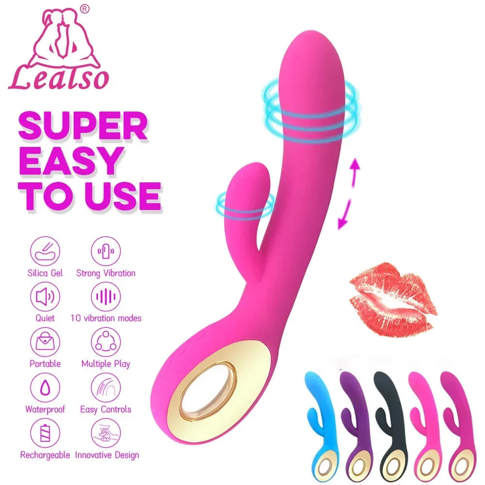 Vibrator Female Dildos Wand Orgasm Clitoris Stimulator 10 Modes G Spot Vagina Massager Rechargeable Adult Sex Toys for Woman
