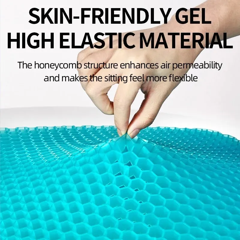Gel Seat Cushion Automotive Gel Seat Cushions Summer Breathable Honeycomb Decompression Back Tailbone Pain Home Office Wheelchair