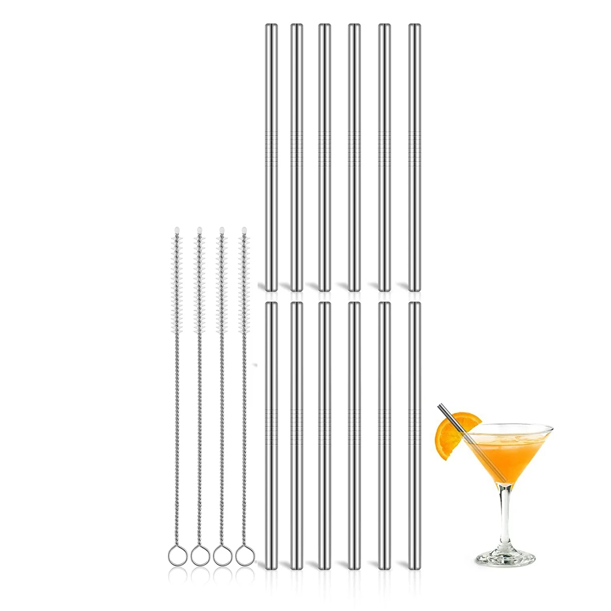 13/16cm Short 304 Stainless Steel Straws Metal Straws Reusable Drinking For Cocktail Bar Party Eco-friendly Drinkware metal straw set,metal straws,drinking straws,stainless steel straw