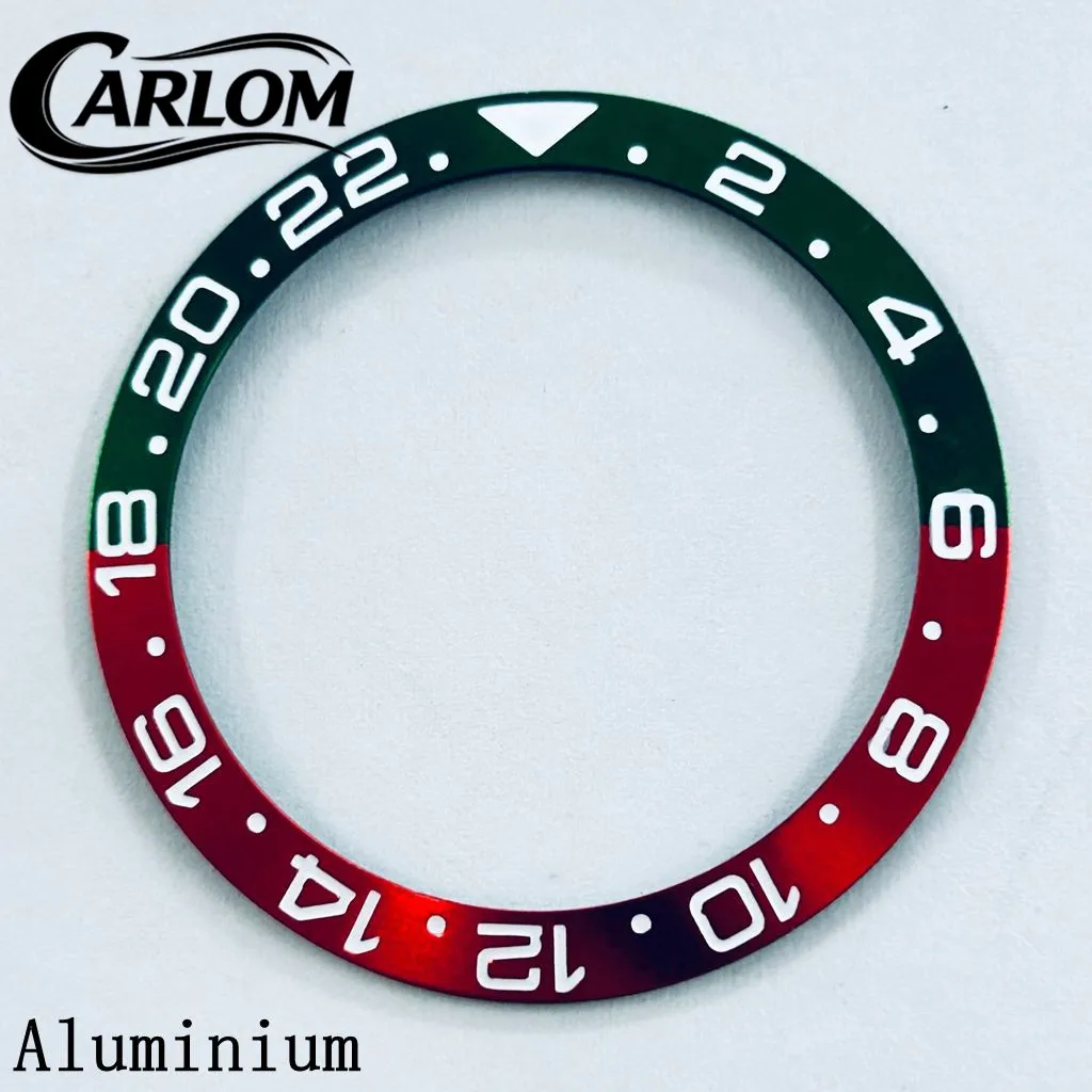 Black Blue Green Gray Ceramic Aluminium Sloping Bezel Insert
