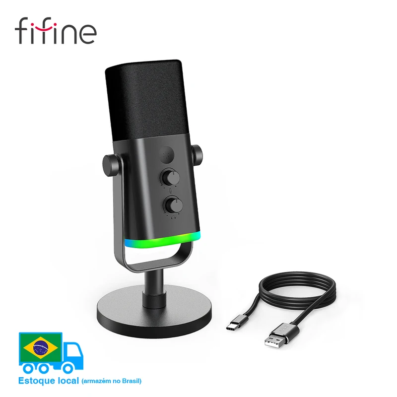 FIFINE USB/XLR Dynamic Microphone with RGB