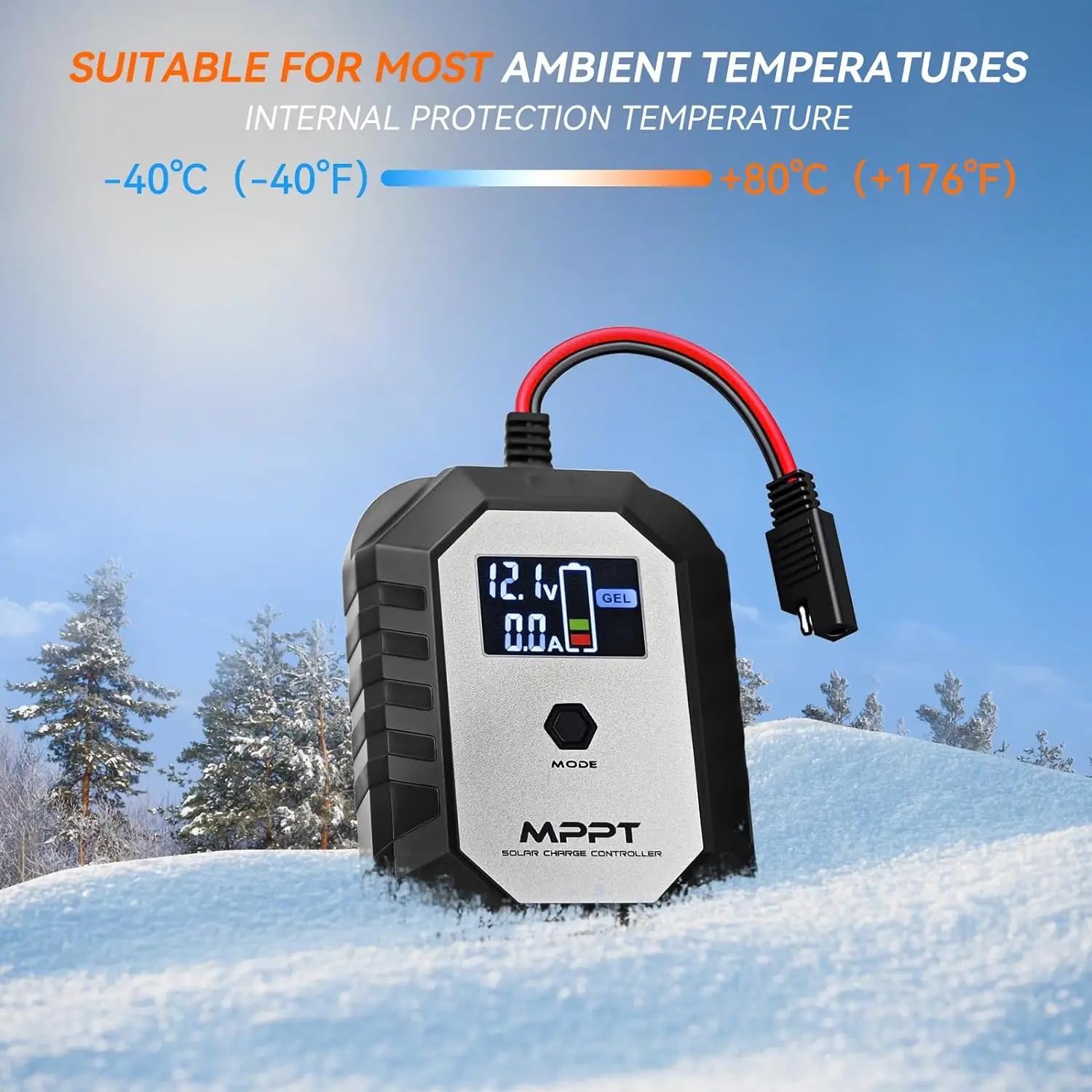 Small 10A MPPT Solar Charge Controller with LCD Display Solar Regulator for 12V