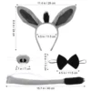 1 Set of Donkey Costume Props Including Donkey Ear Headband Tail Bowtie and Nose Decor 5