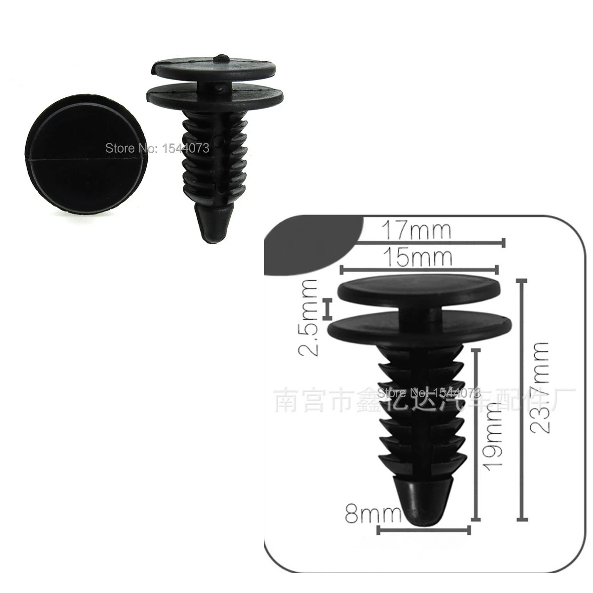 

2021 New 100 Pcs BLACK FOR FORD 1985 UP DOOR TRIM PANEL RETAINER X-MAS TREE CLIPS 8MM FASTENER N805155-S