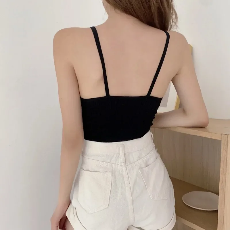 Underwear Women Seamless Body-fitting Vest Wrapped Detachable Chest Pad Cut Top Women Lingerie Bra