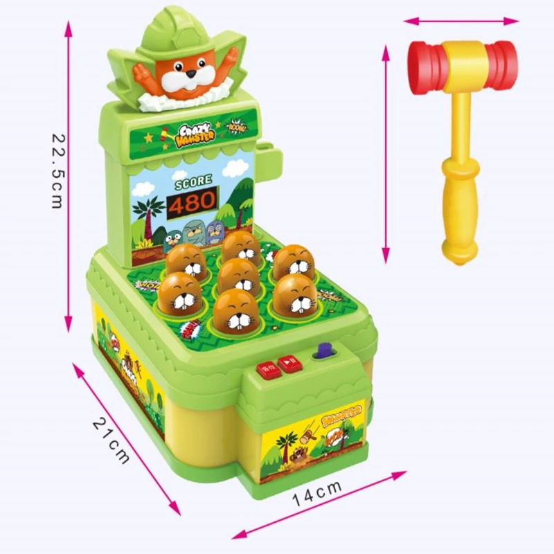 Whack Game Mole Toy Pounding Toys Toddler Toys Mini Electronic Arcade Game Developmental Interactive Toy Indoor Board Games