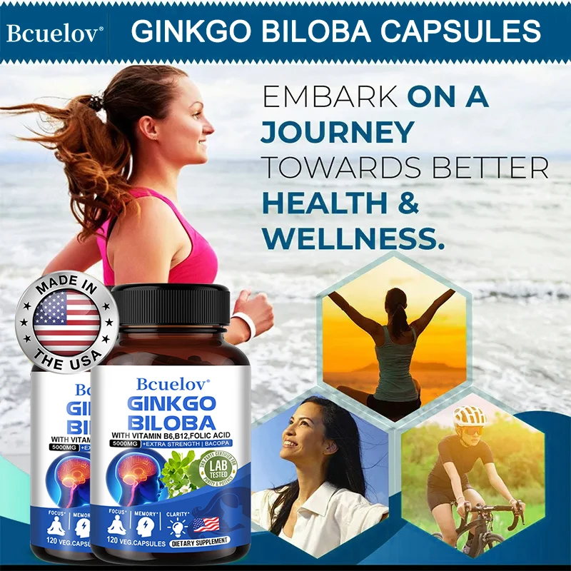 

Bcuelov Ginkgo Biloba Extract | Brain Health | Repair of Brain Nervous System | Memory Support | Cognitive Enhancement