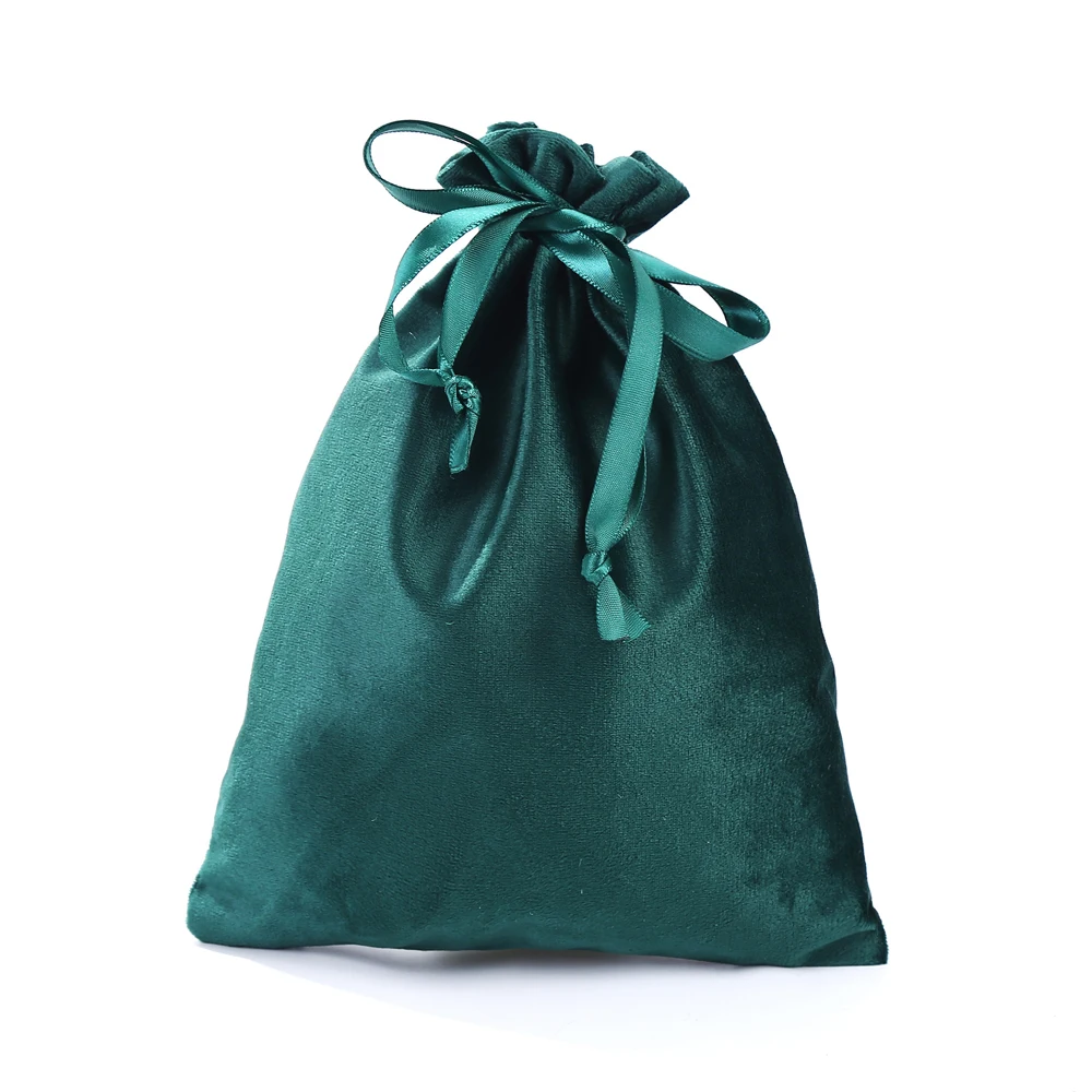 50pcs/lot 19x24cm Big Capacity Soft Flannel Velvet Drawstring Pouches Party and Wedding Storage Gift Packaging Bags Wholesale