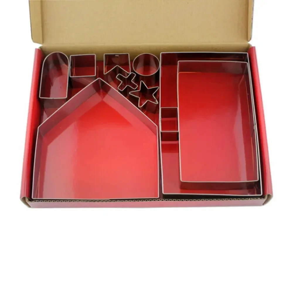 Description Picture 6 of item10Pcs/set Christmas Cookie Cutters Moulds Stainless Steel Xmas Theme Biscuit Mold DIY Dessert Pastry Decoration Baking Tools