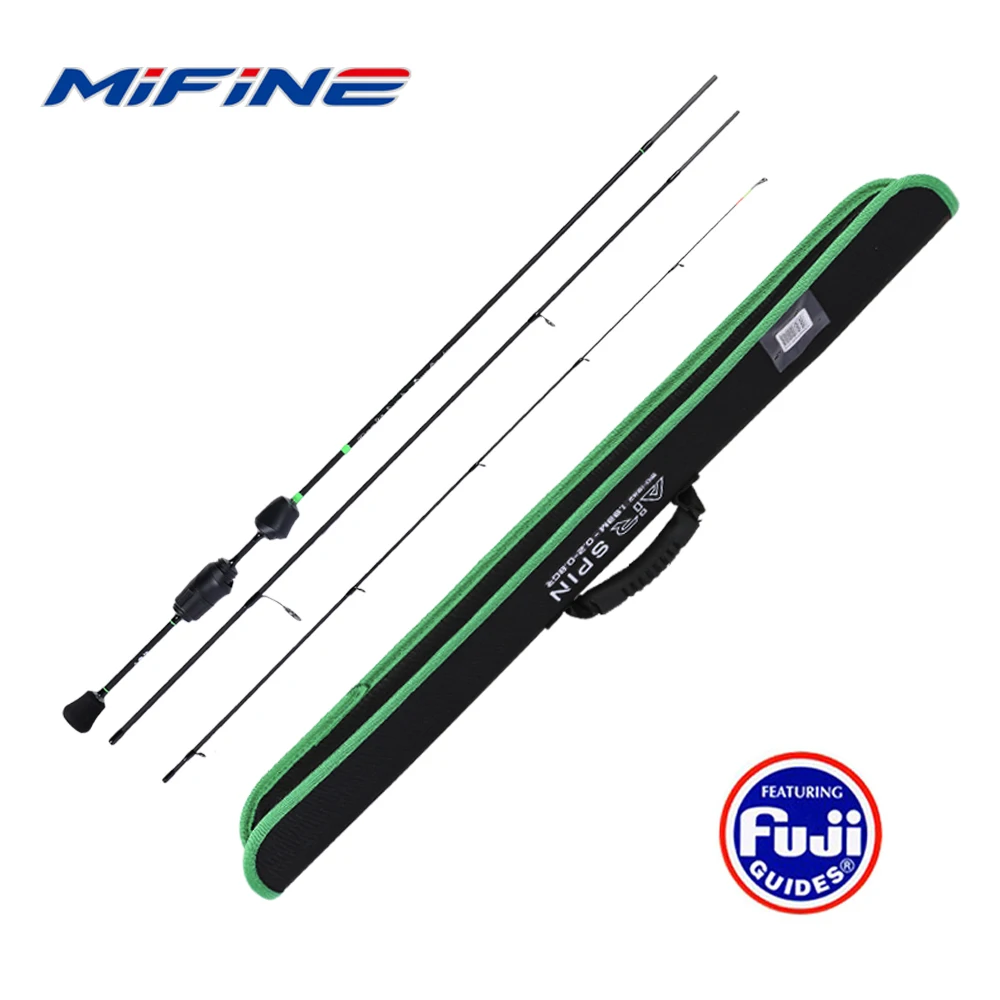 Mifine AIR SPIN 초경량 여행용 스피닝 로드, 30T 탄소 섬유 후지 및 바다 가이드 링, 송어 XUL 낚시용 솔리드 팁, 0.2-0.8g