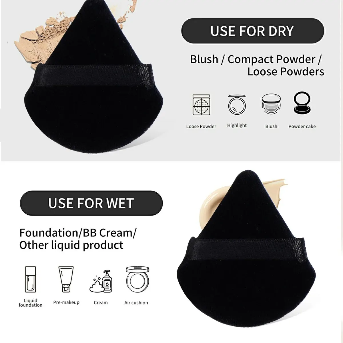 Makeup Tool Kit Makeup Brush Powder Puff Sponge Finger Air Cushion Puff Concealer Blend Eyeshadow 11PCS 4PCS makeup tool set