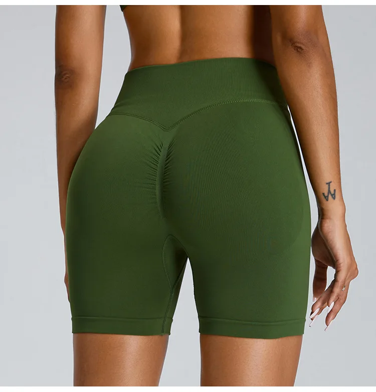 Seamless Yoga Shorts Women's Three-point High-waist Sweatpants Nude Quick-drying Fitness Yoga Clothes Gym Shorts Women Leggings