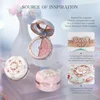 Flower Knows Butterfly Cloud Collar Collection Makeup Gift Set Includes Glitter Eyeshadow Blush Powder Lipstick makeup Bag 6
