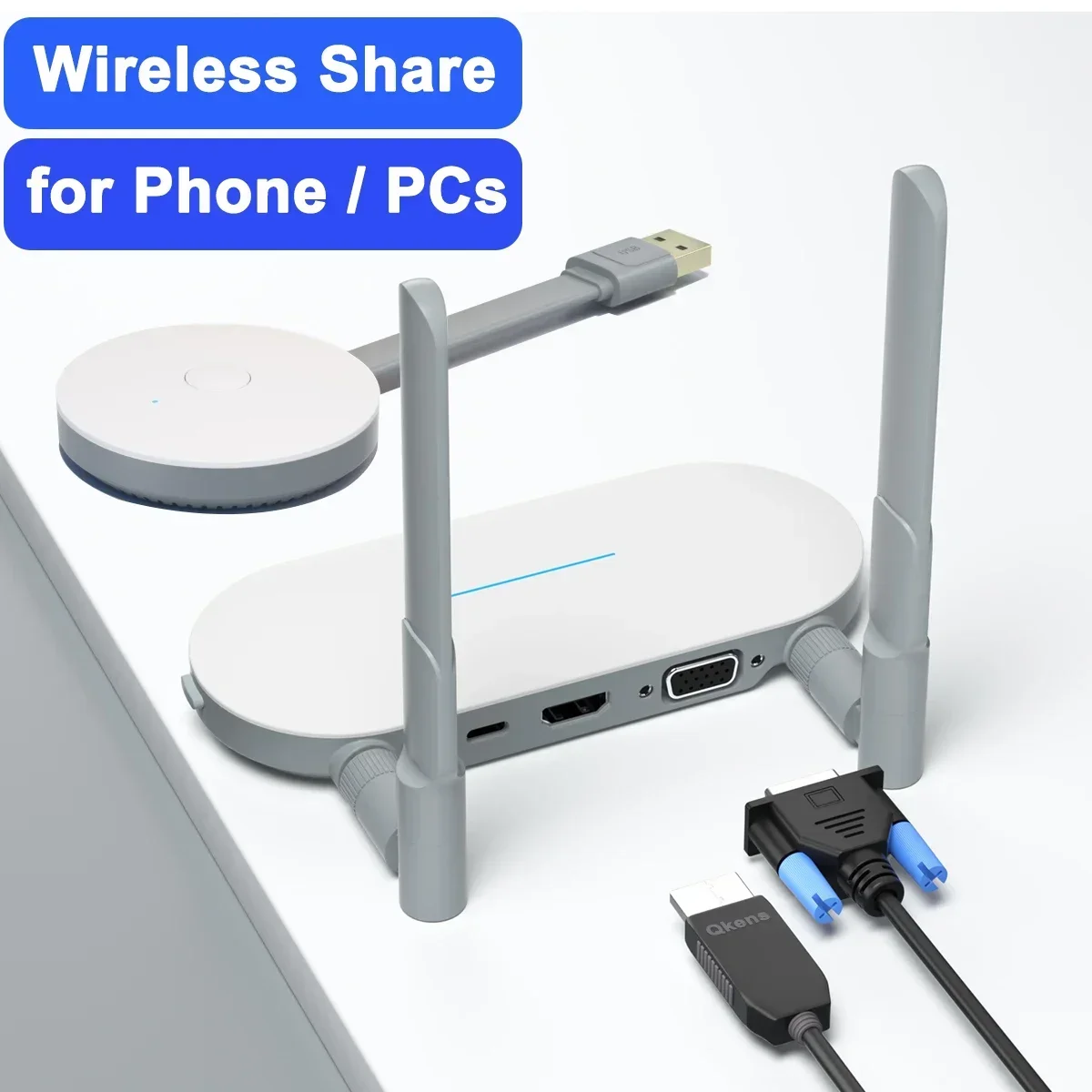 Trasmettitore E Ricevitore Video Ricetrasmettitore Wireless Da 50M Usb Vga Hdmi Extender Display Condividi Per Telefono Laptop Pc A Proiettore Tv