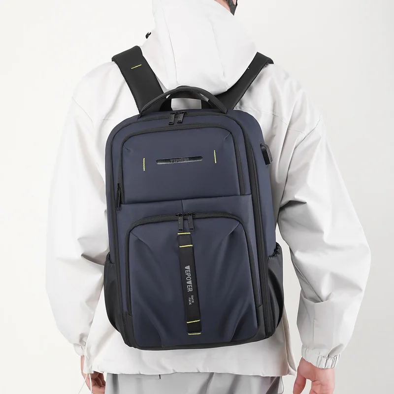New Men's Fashion Business Backpack for College Students USB Cable Laptop Bag Lightweight Backpacks mochila hombre sac a dos