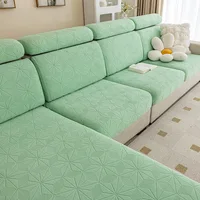 Plush Elastic Fabric Sofa Cover Universal Jacquard Living Room Sofa Cushion Cover Cloth Anti Cat Scratch Non-Slip Full Package 1