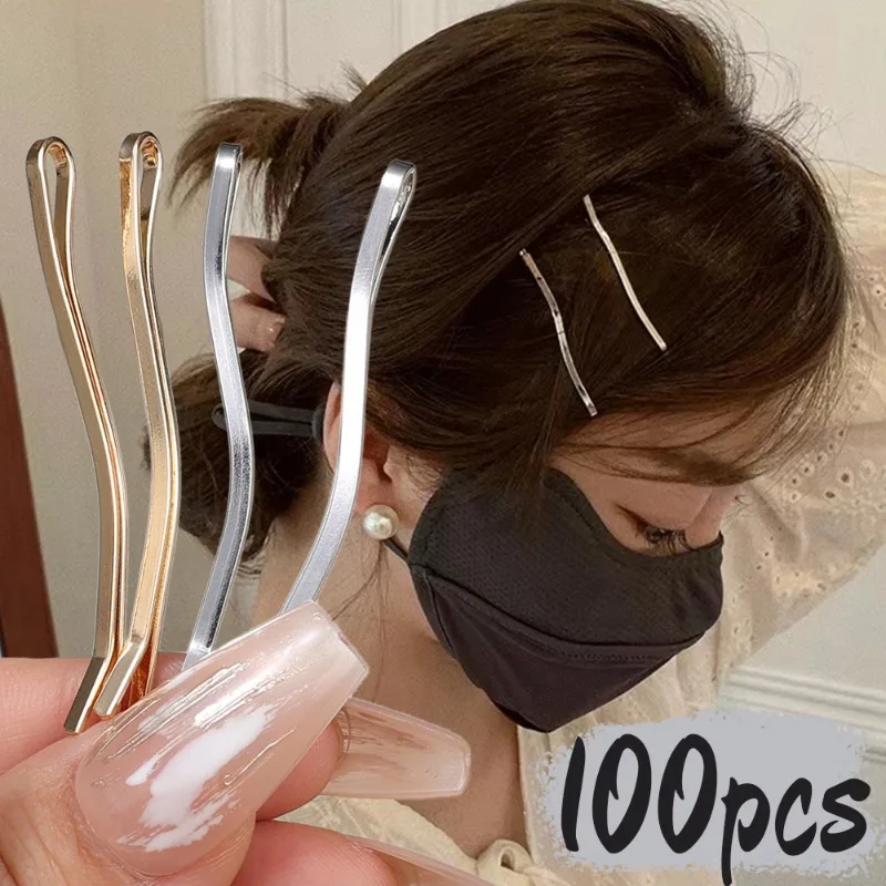 

Waved Hair Clips Women Girls Y2k Exquisite Golden Silvery Side Clips Daily Shopping Dating Hair Clips Fashion Hair Accessories