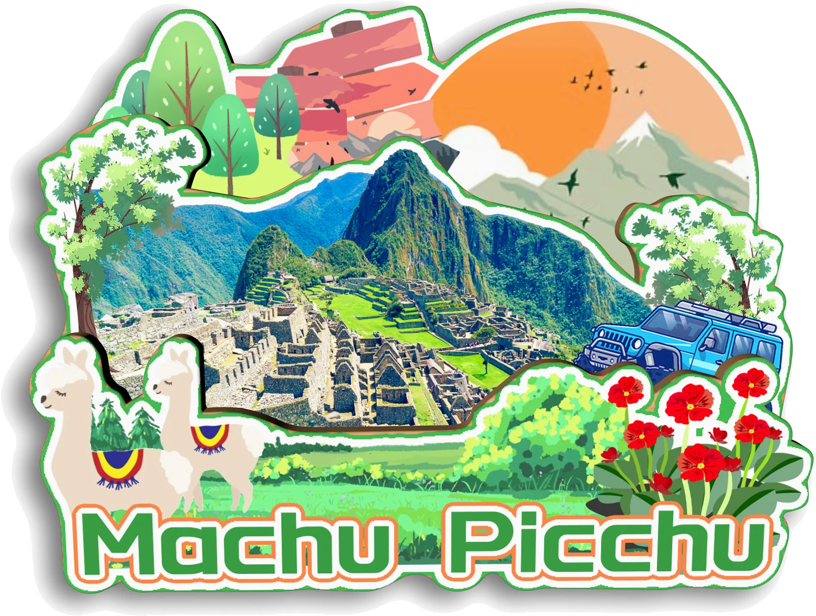 Lima Machu Picchu Cusco Peru Fridge Magnet Travel Souvenir Gift Handmade Decorative Refrigerator Sticker Home