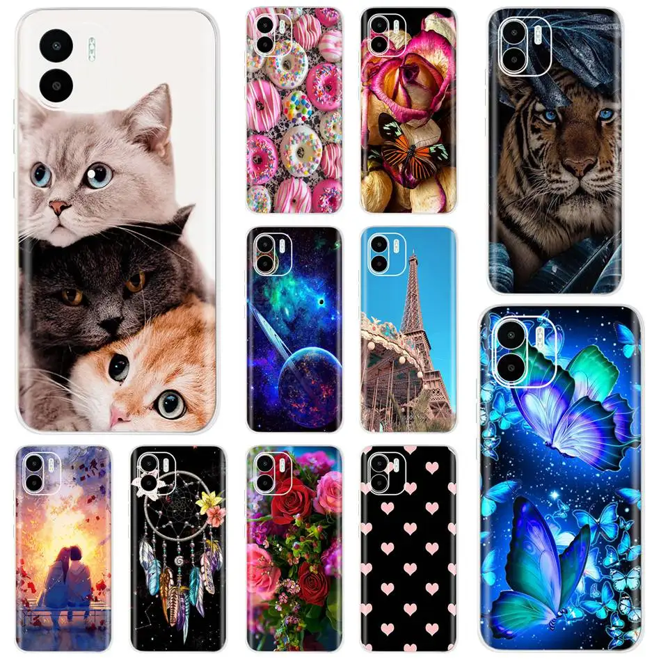 Cute Cat and Butterfly Pattern Soft Silicone Phone Case