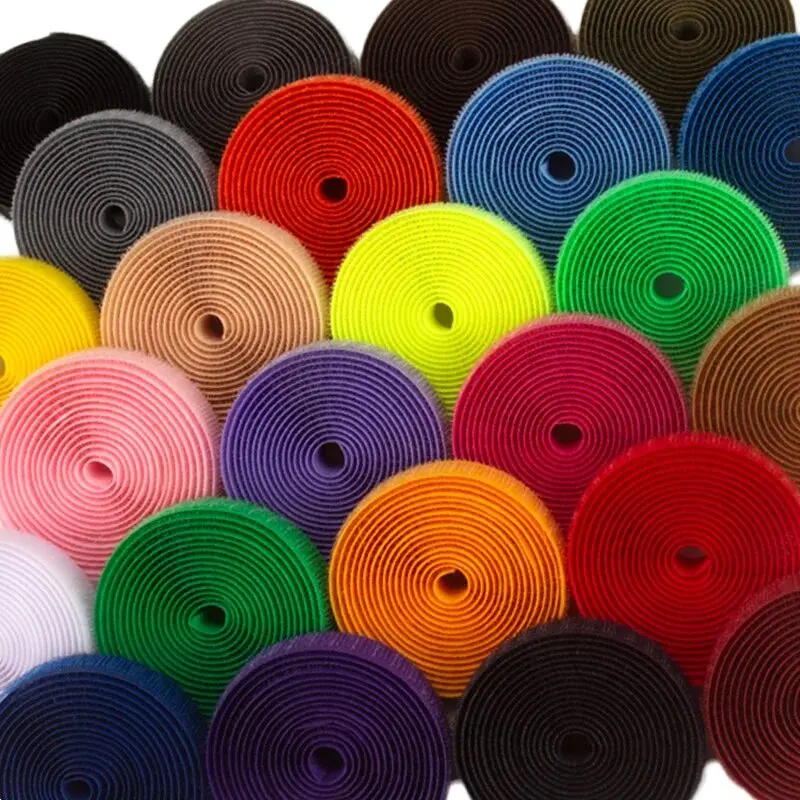 Colorful 20mm Non-Adhesive Hook and Loop Fastener Tape - 10M Nylon Fabric