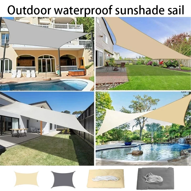 Waterproof sunshade, sunshade sail, sunshade tent, camping cloth, large outdoor canopy, garden terrace