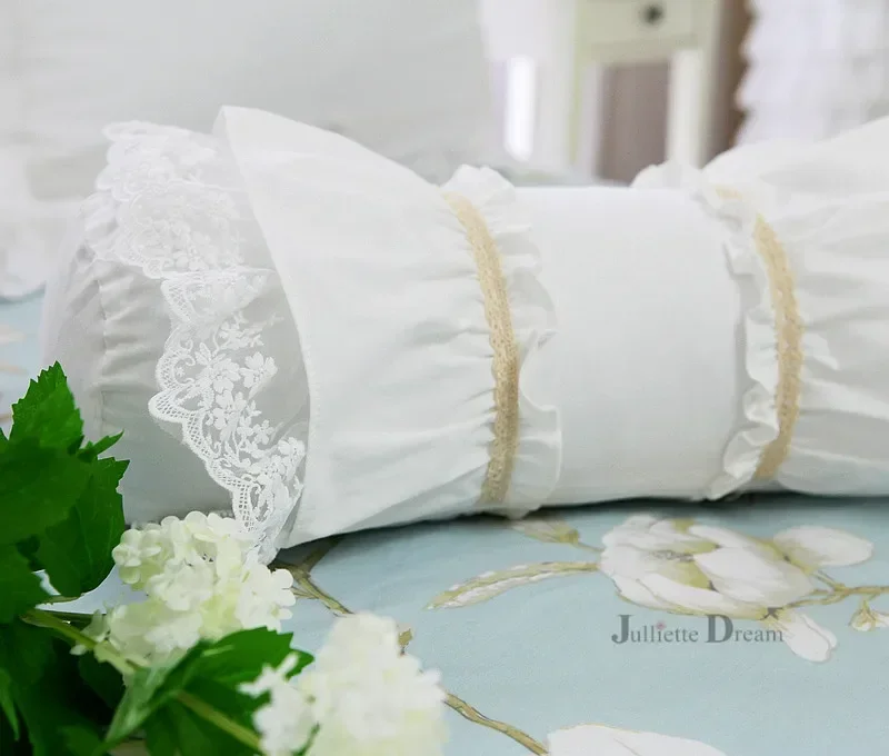 Beige Cute Lace cushion decorative bedding pillow European candy cushion princess big ruffle desgin lumbar pillow sofa pillows 2