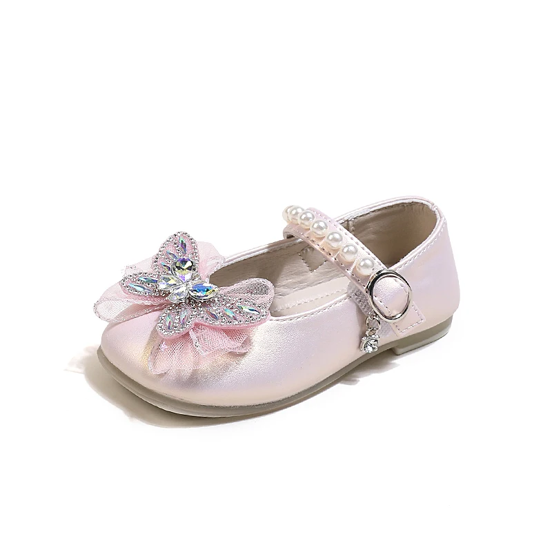 Girls Princess 3-12 Year Summer Decoration Wrap Toe Mary Jane Non-slip Comfortable Flat Shoes Bowknot Kids