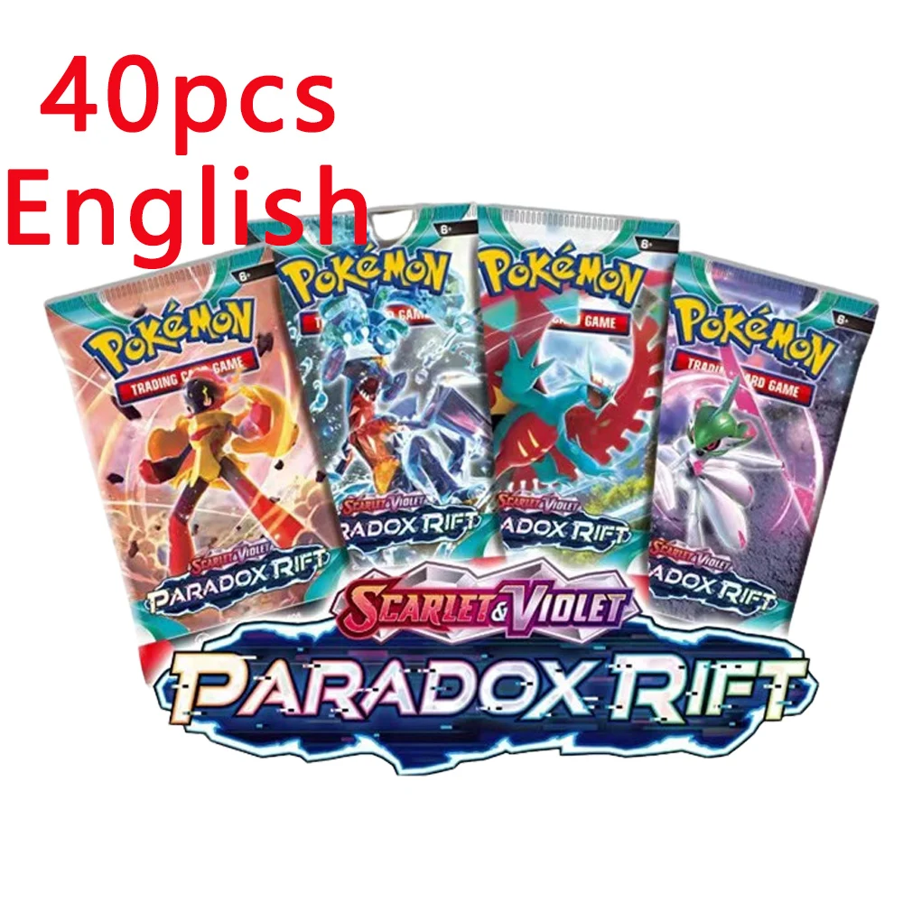 thumbnail image 1 of 40Pcs Cards English French Spain TCG: Hidden Fates Scarlet Violet Booster Collectible Trading Card Game Children Toy, 1 of 5