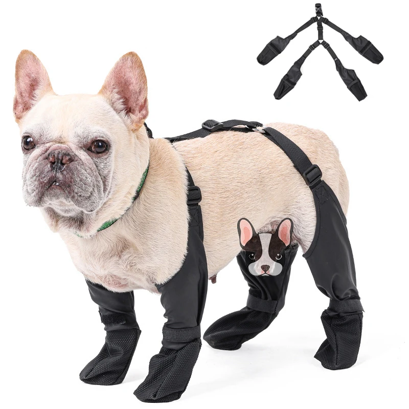 

Dog Shoes Waterproof Adjustable Dog Boots Pet Breathbale Shoes for Outdoor Walking Soft French Bulldog Shoes Pets Paws Protector