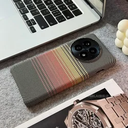 Moonrise Sunset Carbon Fiber Kevlar Texture Feel Back Cover for Oneplus ACE5 (Sunset Orange)