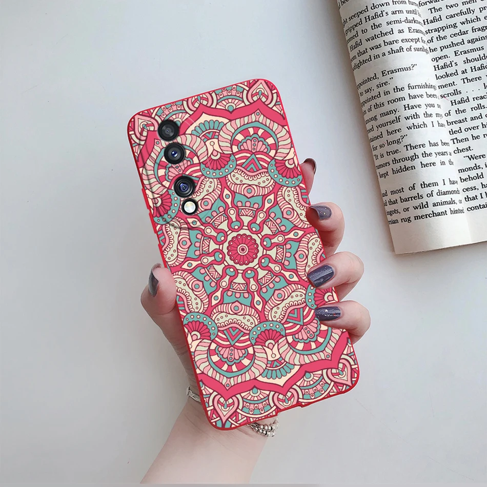 Stylish Flower Soft Silicone Phone Case for Huawei Honor 70 Series
