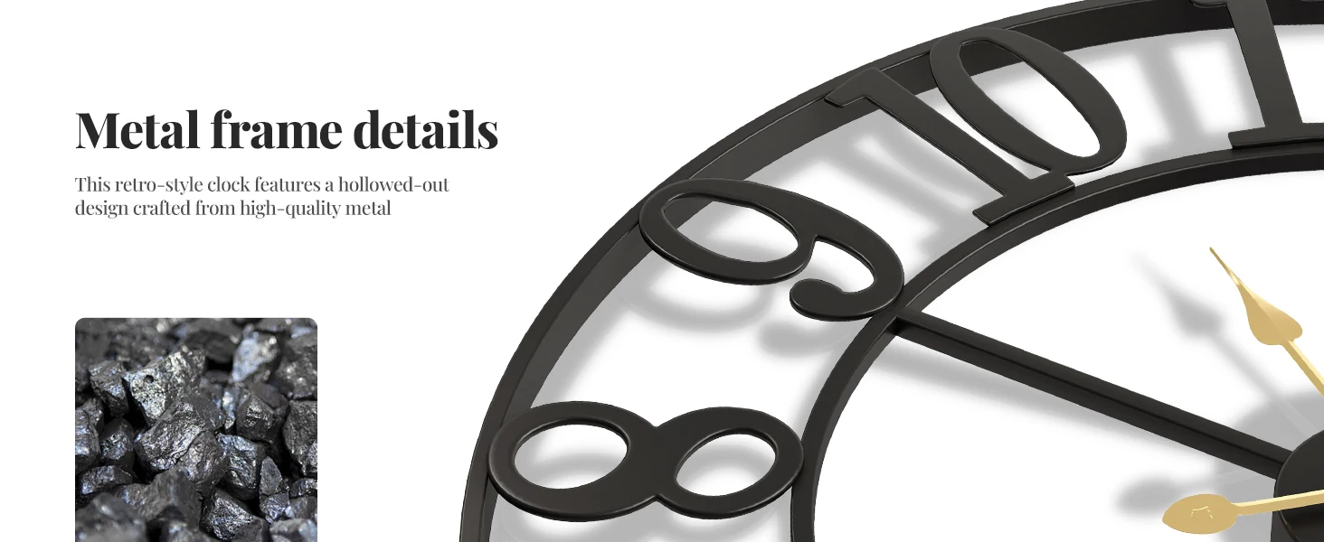 black metal frame details
