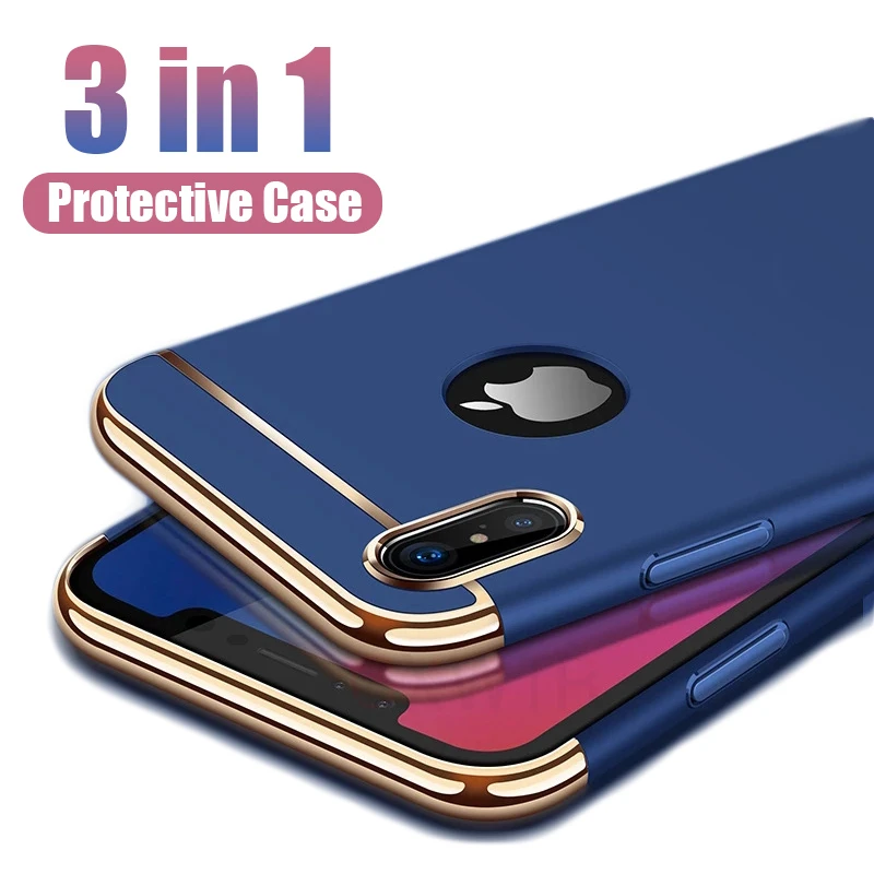 Luxury Plating Phone Case For iPhone 7 8 Plus 6 6s Plus 5 5s SE PC Matte Hard Cover For iPhone 11 12 13 Pro Max X Xr Xs Case phone cases for iphone 11 Pro Max 