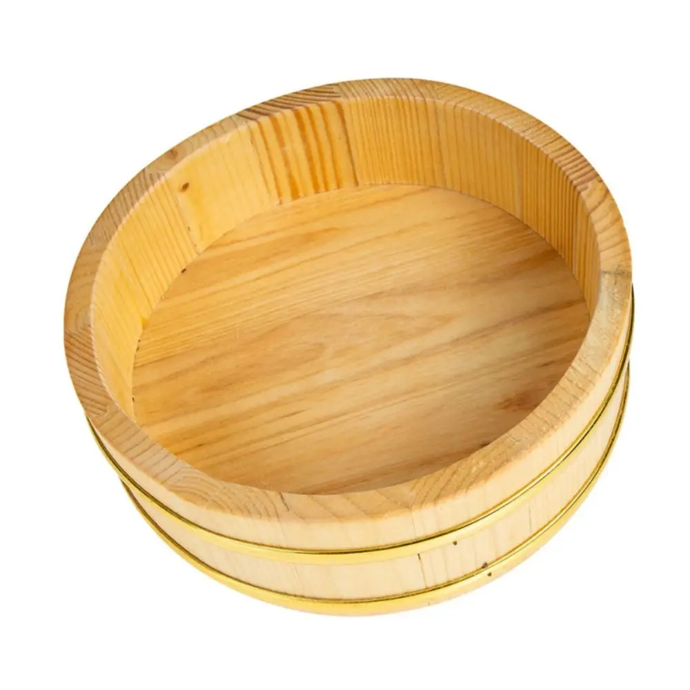 Creative Rice Sushi Bowl Bucket Tub Rustic Exquisite Wood Box Multi-Function Reusable Round Tray Snack Fruit Candies snack bowl snack dish