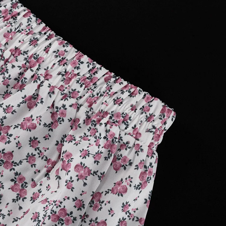 Printed Lace-Up 2 Piece-Set Shorts Outfits Female Lapel Contrast Patchwork Top Cardigan And High Waist Women's Shorts Sets
