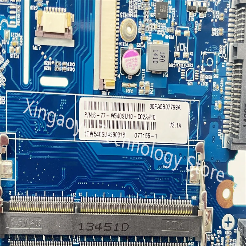 Original para Clevo W550su Placa-mãe do Portátil W540su 6-77-w550su10-d03addr3 Teste 100 ok 671-w54s0-d03a - Imagem 4