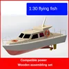 1/30 RC Version Ship Model Feiyu Wooden Assembled Ship Model Kit Entry-level Kit Nautical Model Technology Small Production 2