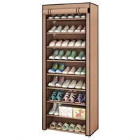 Multilayer Nonwoven Fabric Detachable Shoe Rack Dustproof Shoe Cabinet Home Standing Holder Shoes Organizer Space-Saving Stand 2