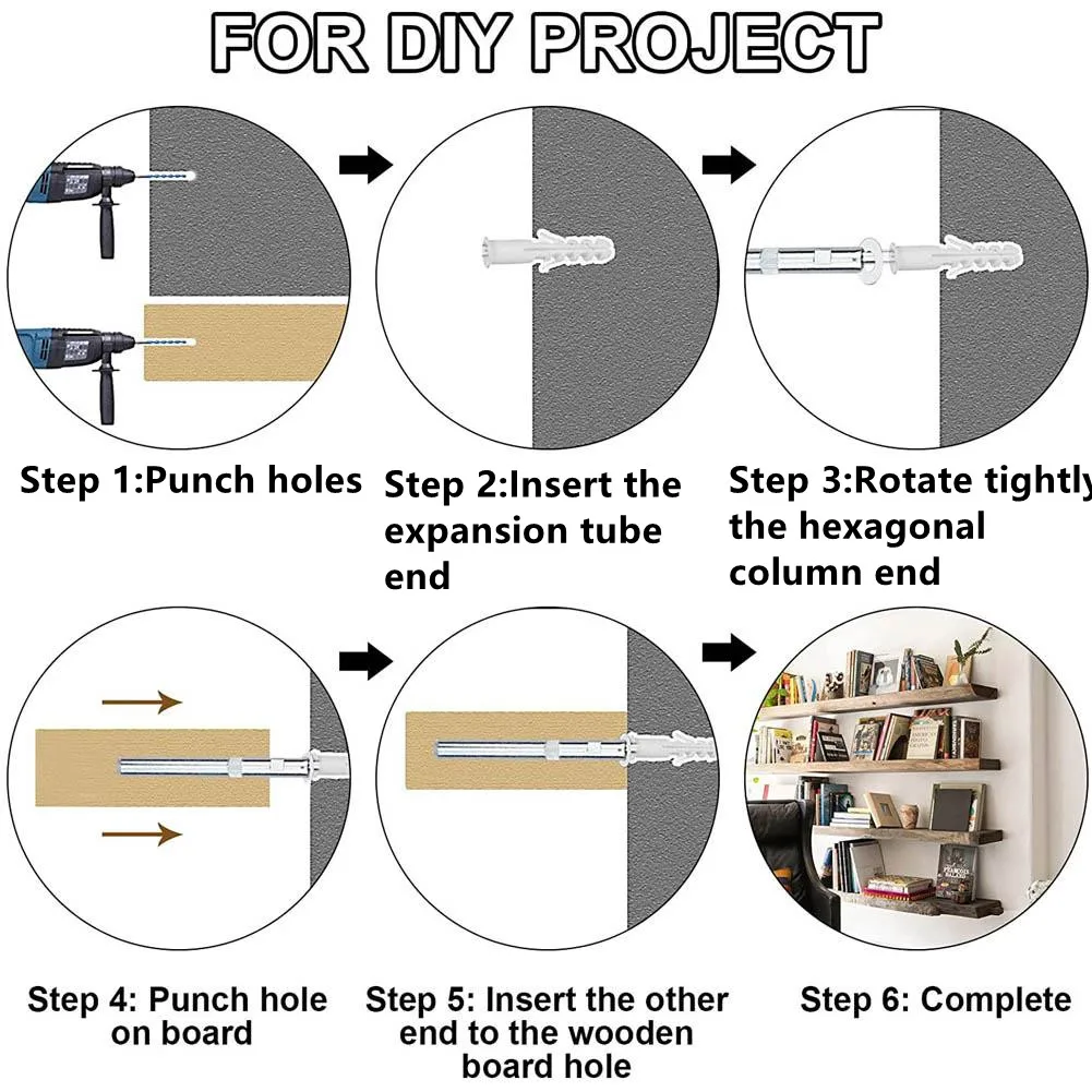 1pc New Concealed Floating Shelf Support Bracket Practical T Shape Screw Mounting Plate Colorful Shelf Bracket Home Improvement