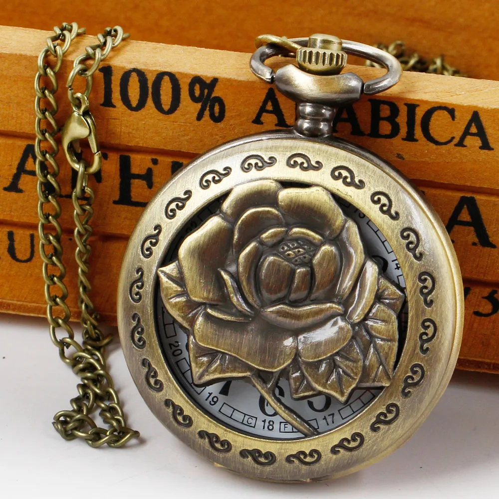 

Vintage Exquisite Carved Quartz Pocket Watch For Women Personalised Fashion Chain Watches Gift Clock reloj mujer analogico