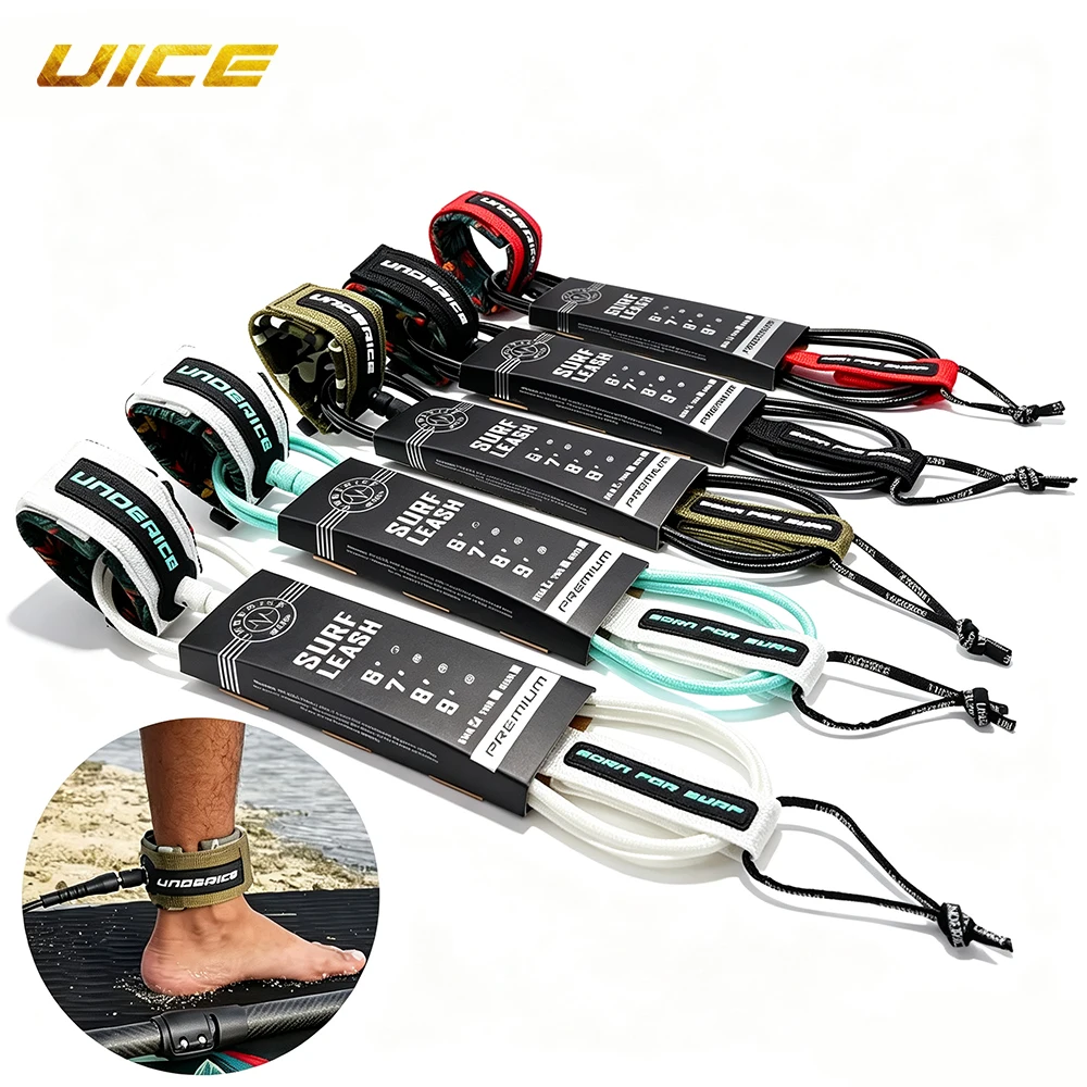 Premium Surfboard Leash: Durable TPU, Stainless Swivels,