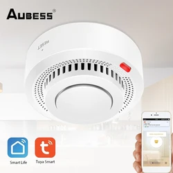 WiFi Tuya Smoke Alarm Smoke Sensor Fire Detection Fire Alarm APP Remote Control Home Security System Firefighters Accessories