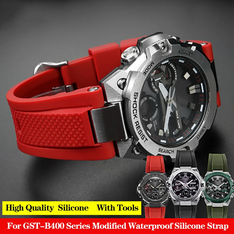New High Quality Modified Rubber Watchband For C-asio G-SHOCK GST