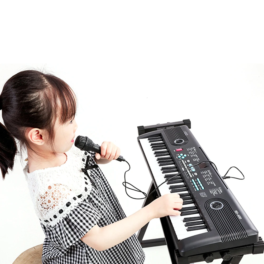 Digital Keyboard Microphone Musical Instrument Adults Kids Toy Professional 61 Keys Electronic Piano Keyboard