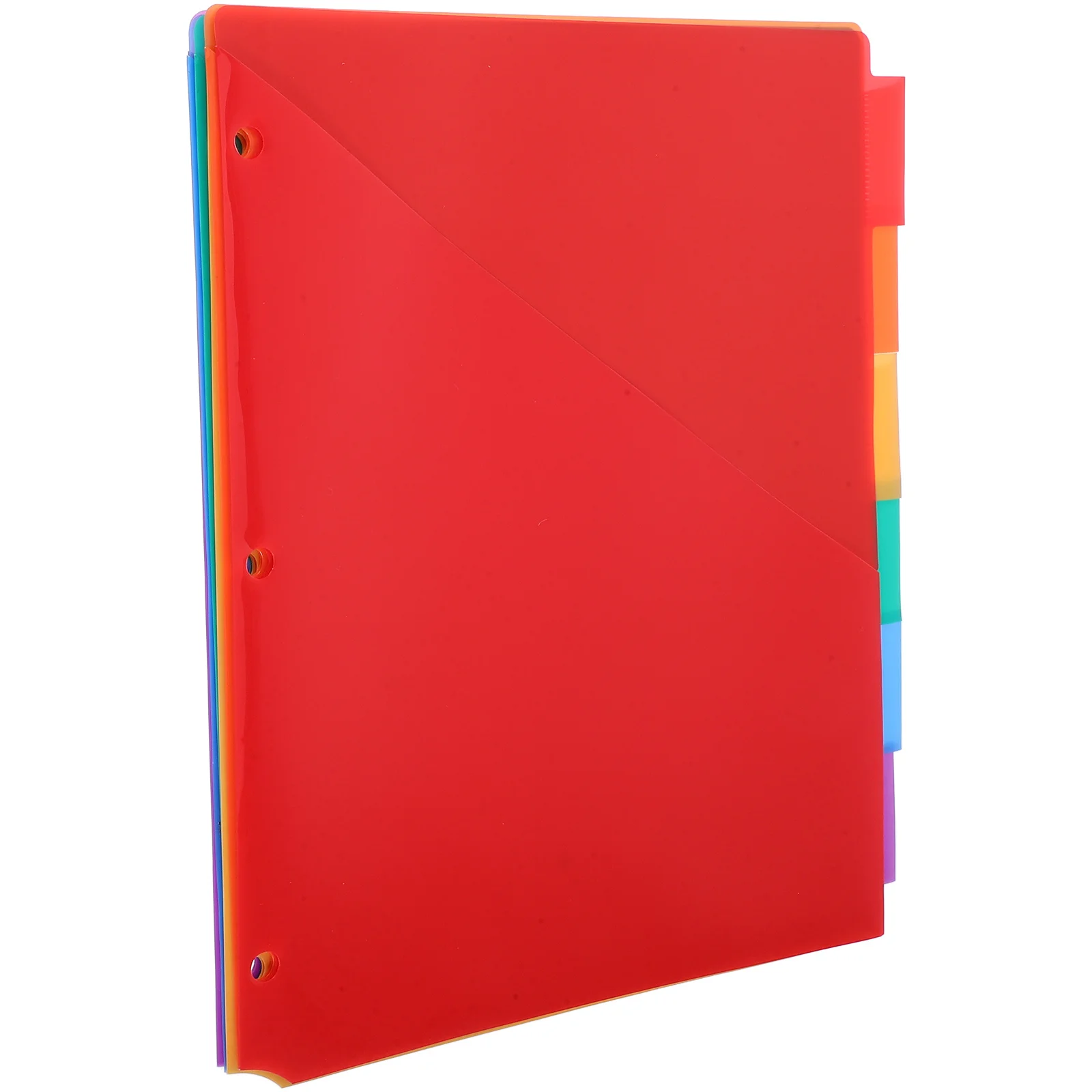 6pcs Multicolor Binder Dividers With Pockets Insertable Tabs For 3 Ring Binders Plastic Page Dividers Notebook Organization