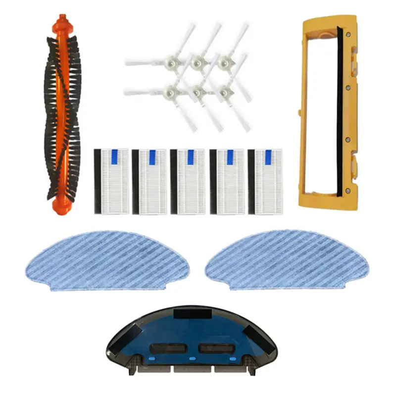 Ropo 스마트 로봇 진공 청소기 부품 액세서리용 롤러 브러시 커버, 사이드 브러시 헤파 필터 걸레 천, 물 탱크 